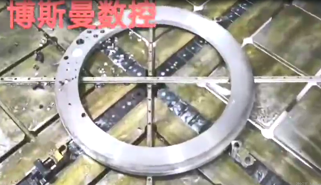 四爪自定心工作臺(tái)裝夾環(huán)件視頻